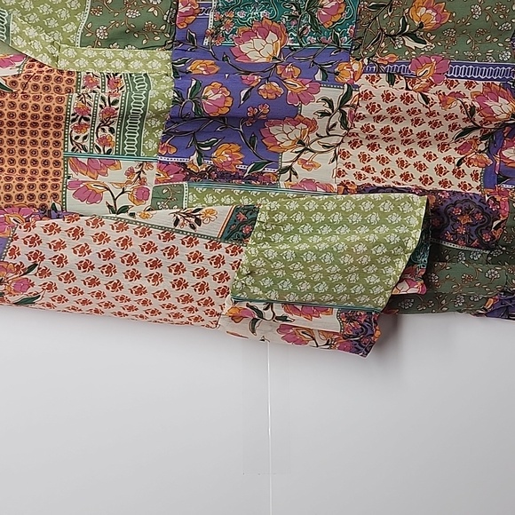 Chloe + rene XL patchwork flower pattern lined beautiful dress. Boho. Hippie. - Picture 2 of 8